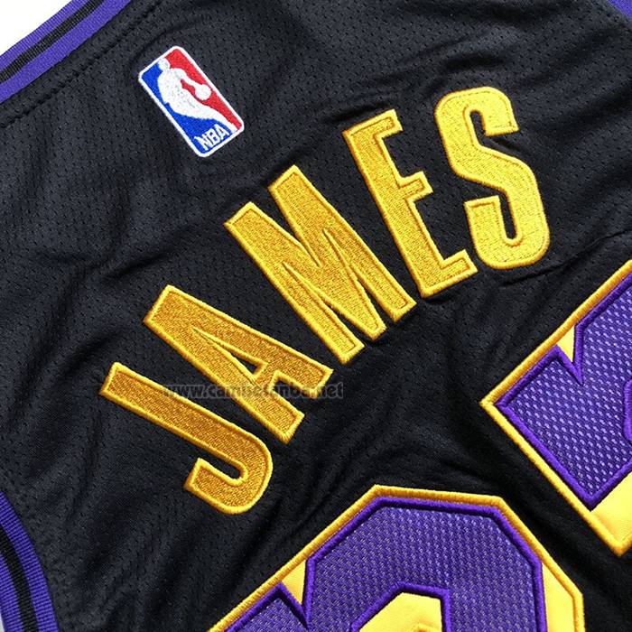 Camiseta Los Angeles Lakers LeBron James NO 23 Ciudad 2025-26 Negro